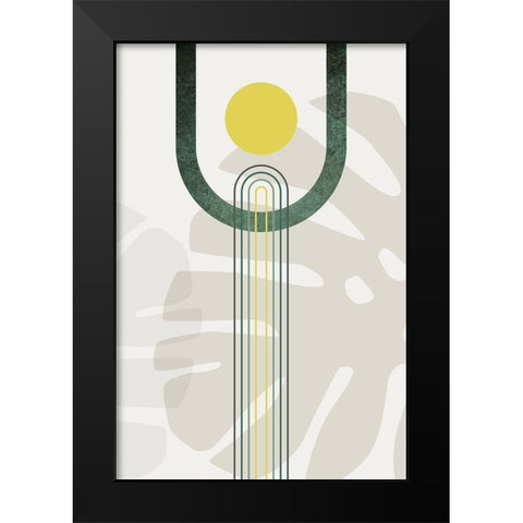 Mid Century Modern Sky 2 Black Modern Wood Framed Art Print by Urban Epiphany