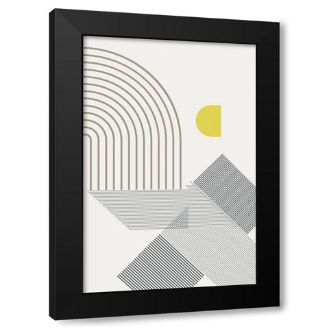 Mid Century Modern Cabana 1 Black Modern Wood Framed Art Print by Urban Epiphany