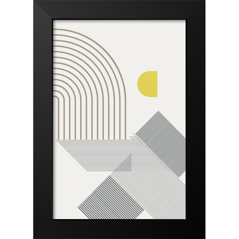 Mid Century Modern Cabana 1 Black Modern Wood Framed Art Print by Urban Epiphany