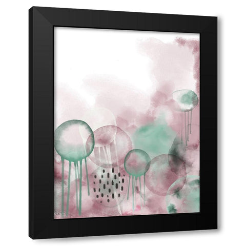 Harmonious Pastels Black Modern Wood Framed Art Print with Double Matting by Urban Epiphany