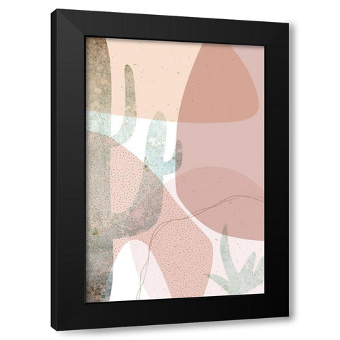 Dusty Desert Collage 1 Black Modern Wood Framed Art Print by Urban Epiphany
