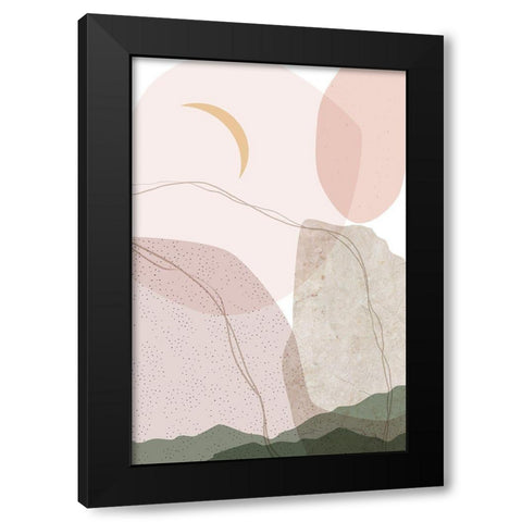 Dusty Desert Collage 3 Black Modern Wood Framed Art Print with Double Matting by Urban Epiphany