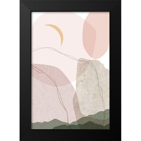 Dusty Desert Collage 3 Black Modern Wood Framed Art Print by Urban Epiphany