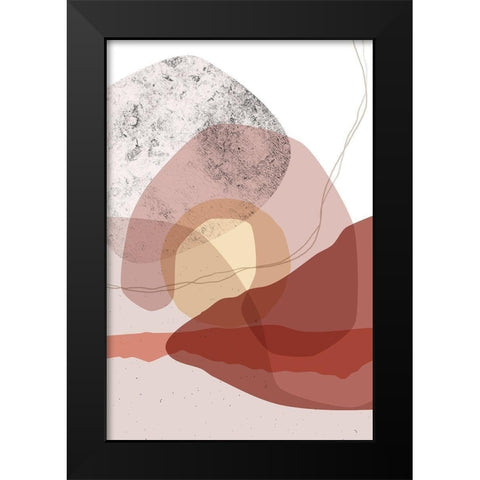 Dusty Desert Rocks 1 Black Modern Wood Framed Art Print by Urban Epiphany