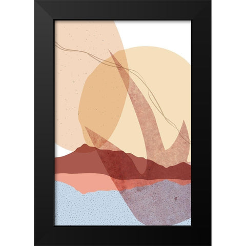 Dusty Desert Rocks 2 Black Modern Wood Framed Art Print by Urban Epiphany