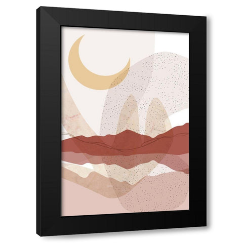 Dusty Desert Rocks 3 Black Modern Wood Framed Art Print with Double Matting by Urban Epiphany