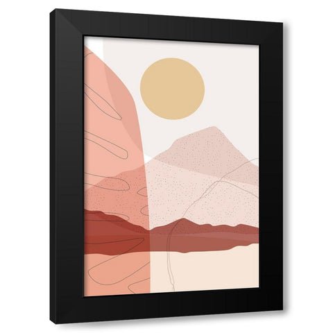 Dusty Desert Rocks 4 Black Modern Wood Framed Art Print by Urban Epiphany