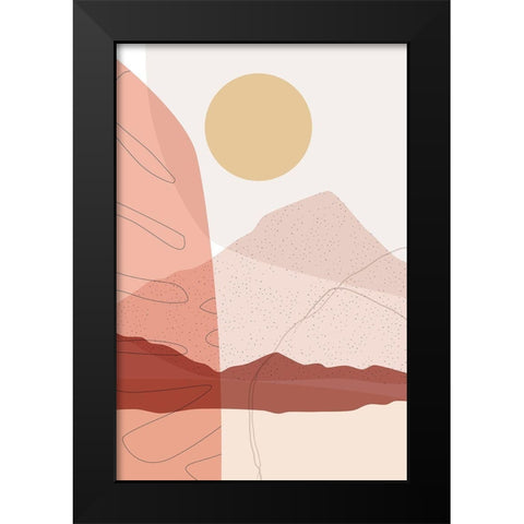 Dusty Desert Rocks 4 Black Modern Wood Framed Art Print by Urban Epiphany