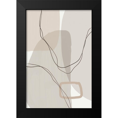 Hopeful Black Modern Wood Framed Art Print by Urban Epiphany