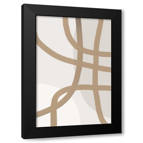 Minimal Lines 2 Black Modern Wood Framed Art Print by Urban Epiphany