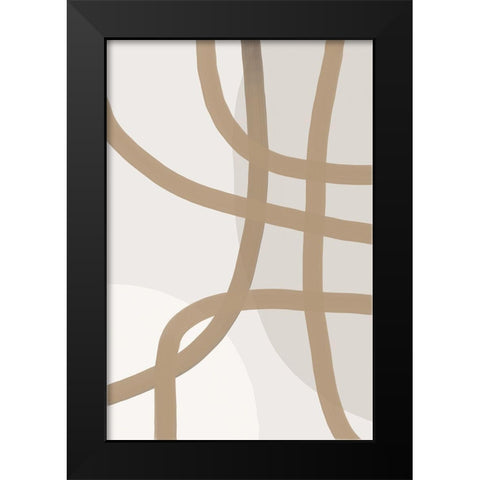 Minimal Lines 2 Black Modern Wood Framed Art Print by Urban Epiphany