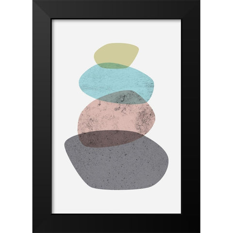 Iconic Mid Century 4 Black Modern Wood Framed Art Print by Urban Epiphany