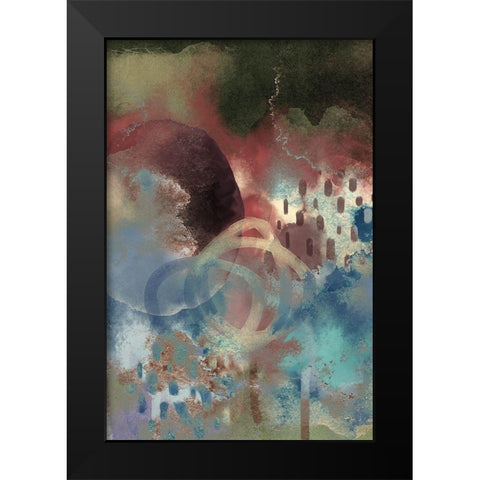 Earthy Feels Black Modern Wood Framed Art Print by Urban Epiphany