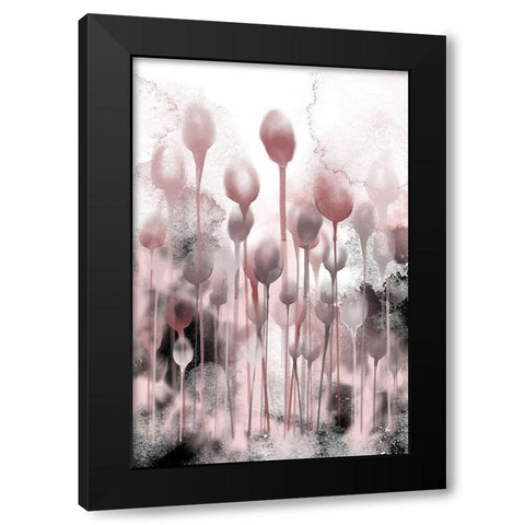Enlightened Minds Blush Black Modern Wood Framed Art Print by Urban Epiphany