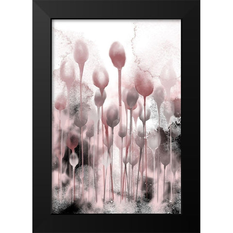 Enlightened Minds Blush Black Modern Wood Framed Art Print by Urban Epiphany