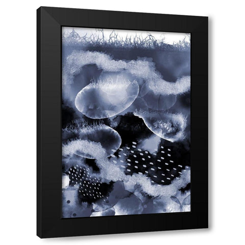Evolving Ocean Black Modern Wood Framed Art Print with Double Matting by Urban Epiphany
