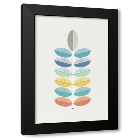 Mid Century Brights 2 Black Modern Wood Framed Art Print by Urban Epiphany