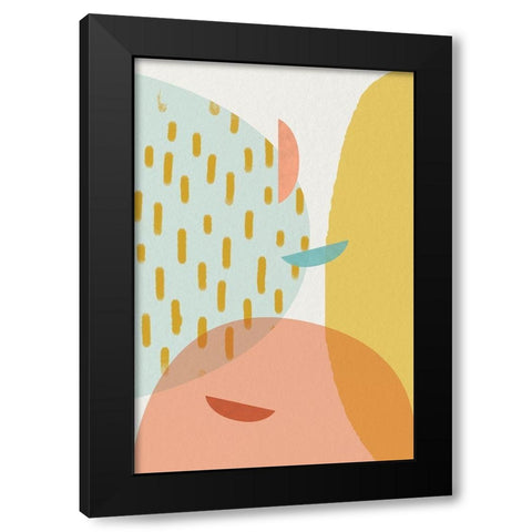 Mid Century Brights 4 Black Modern Wood Framed Art Print by Urban Epiphany