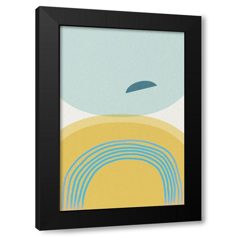Mid Century Brights 5 Black Modern Wood Framed Art Print by Urban Epiphany