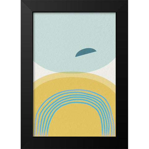 Mid Century Brights 5 Black Modern Wood Framed Art Print by Urban Epiphany