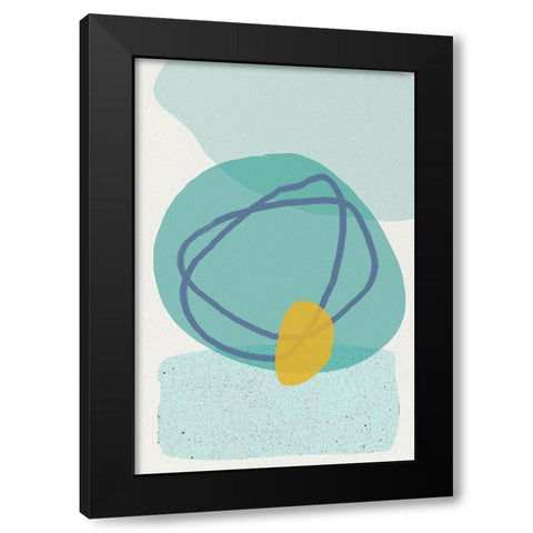 Mid Century Brights 6 Black Modern Wood Framed Art Print with Double Matting by Urban Epiphany