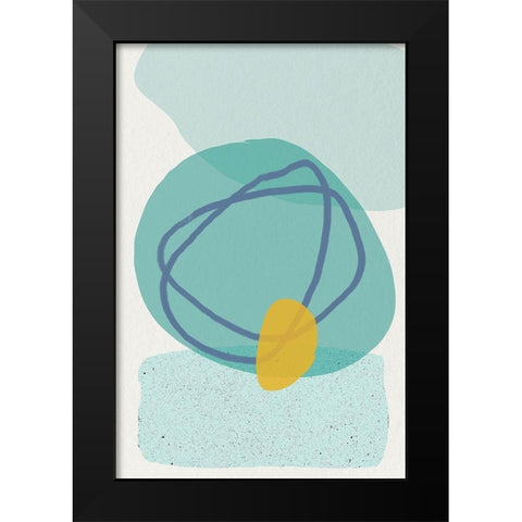 Mid Century Brights 6 Black Modern Wood Framed Art Print by Urban Epiphany