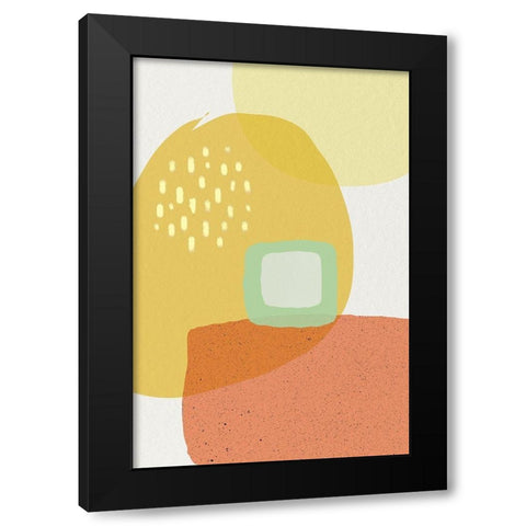 Mid Century Brights 8 Black Modern Wood Framed Art Print by Urban Epiphany