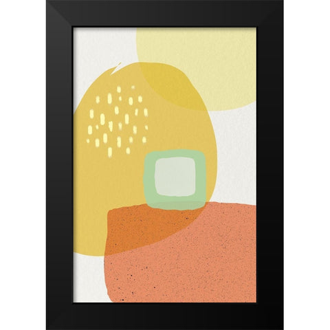 Mid Century Brights 8 Black Modern Wood Framed Art Print by Urban Epiphany