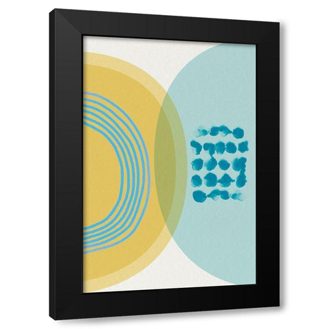 Mid Century Brights 13 Black Modern Wood Framed Art Print by Urban Epiphany