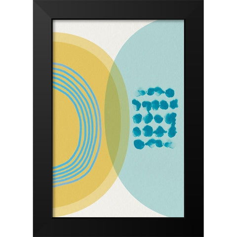 Mid Century Brights 13 Black Modern Wood Framed Art Print by Urban Epiphany
