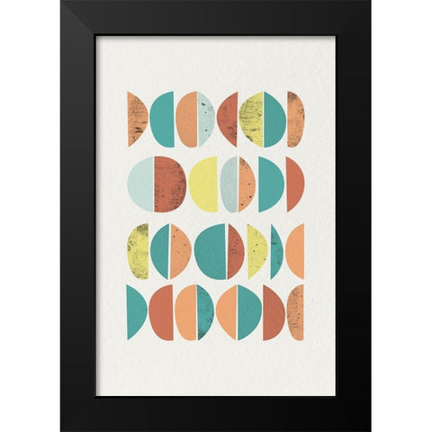 Mid Century Brights 14 Black Modern Wood Framed Art Print by Urban Epiphany