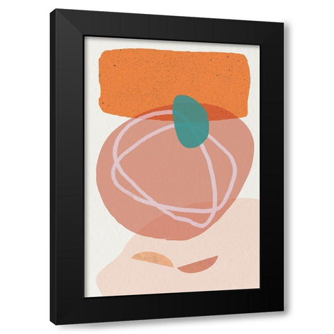 Mid Century Brights 15 Black Modern Wood Framed Art Print by Urban Epiphany