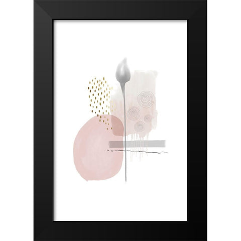 Mindful Moments Black Modern Wood Framed Art Print by Urban Epiphany