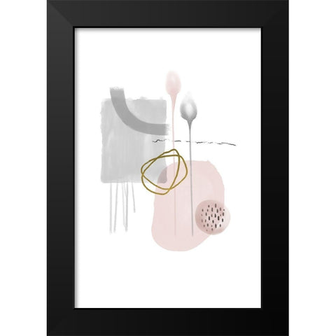Non Striving Black Modern Wood Framed Art Print by Urban Epiphany
