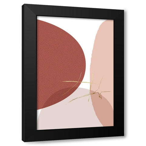 Minimalist Desert Tones 1 Black Modern Wood Framed Art Print with Double Matting by Urban Epiphany