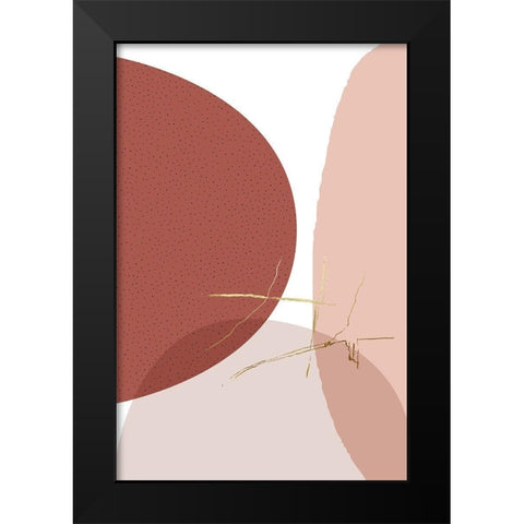 Minimalist Desert Tones 1 Black Modern Wood Framed Art Print by Urban Epiphany