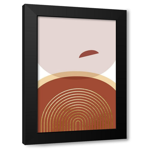Minimalist Desert Tones 3 Black Modern Wood Framed Art Print by Urban Epiphany