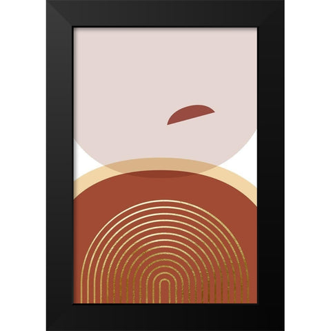 Minimalist Desert Tones 3 Black Modern Wood Framed Art Print by Urban Epiphany
