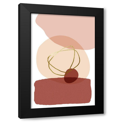 Minimalist Desert Tones 4 Black Modern Wood Framed Art Print by Urban Epiphany