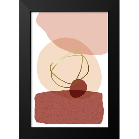Minimalist Desert Tones 4 Black Modern Wood Framed Art Print by Urban Epiphany