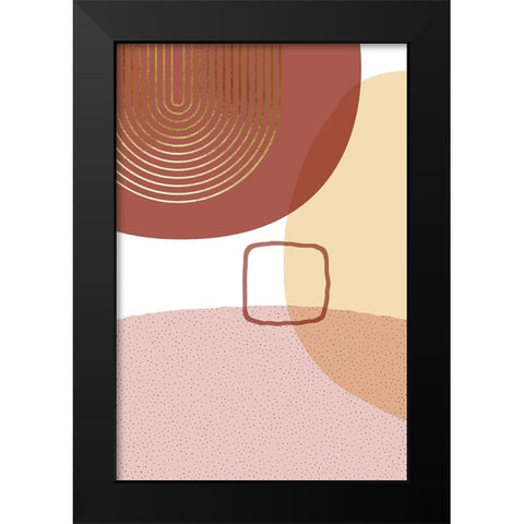 Minimalist Desert Tones 5 Black Modern Wood Framed Art Print by Urban Epiphany