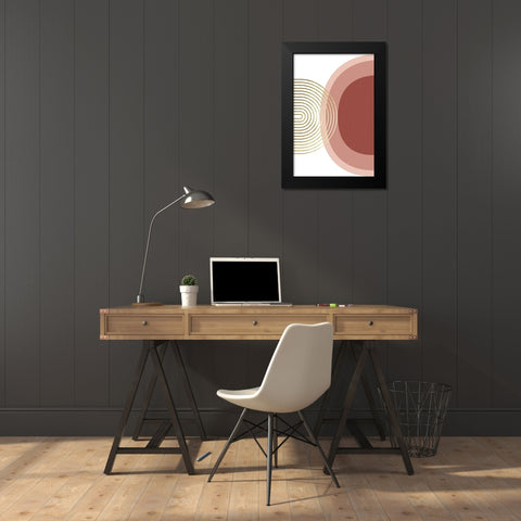 Minimalist Desert Tones 6 Black Modern Wood Framed Art Print by Urban Epiphany