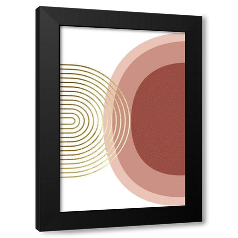 Minimalist Desert Tones 6 Black Modern Wood Framed Art Print with Double Matting by Urban Epiphany