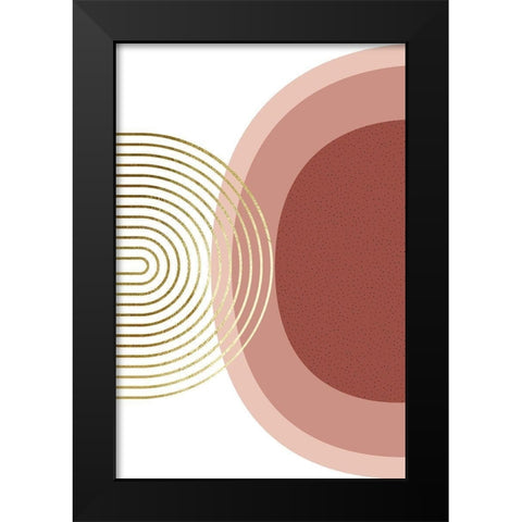 Minimalist Desert Tones 6 Black Modern Wood Framed Art Print by Urban Epiphany