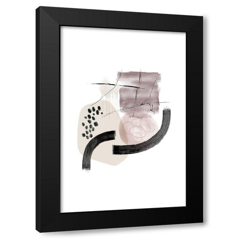 Neutral Calm 2 Black Modern Wood Framed Art Print by Urban Epiphany