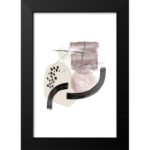 Neutral Calm 2 Black Modern Wood Framed Art Print by Urban Epiphany