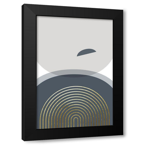 Neutral Tones 3 Black Modern Wood Framed Art Print with Double Matting by Urban Epiphany