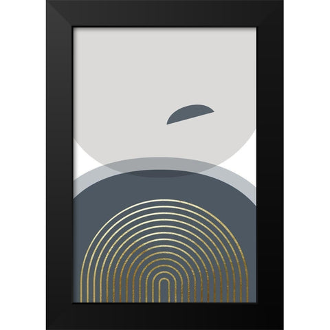 Neutral Tones 3 Black Modern Wood Framed Art Print by Urban Epiphany