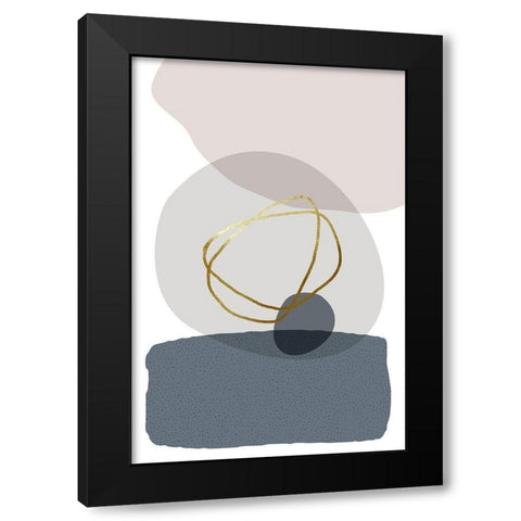 Neutral Tones 4 Black Modern Wood Framed Art Print by Urban Epiphany