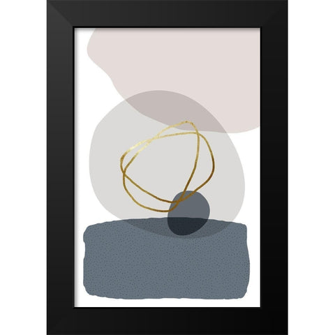 Neutral Tones 4 Black Modern Wood Framed Art Print by Urban Epiphany